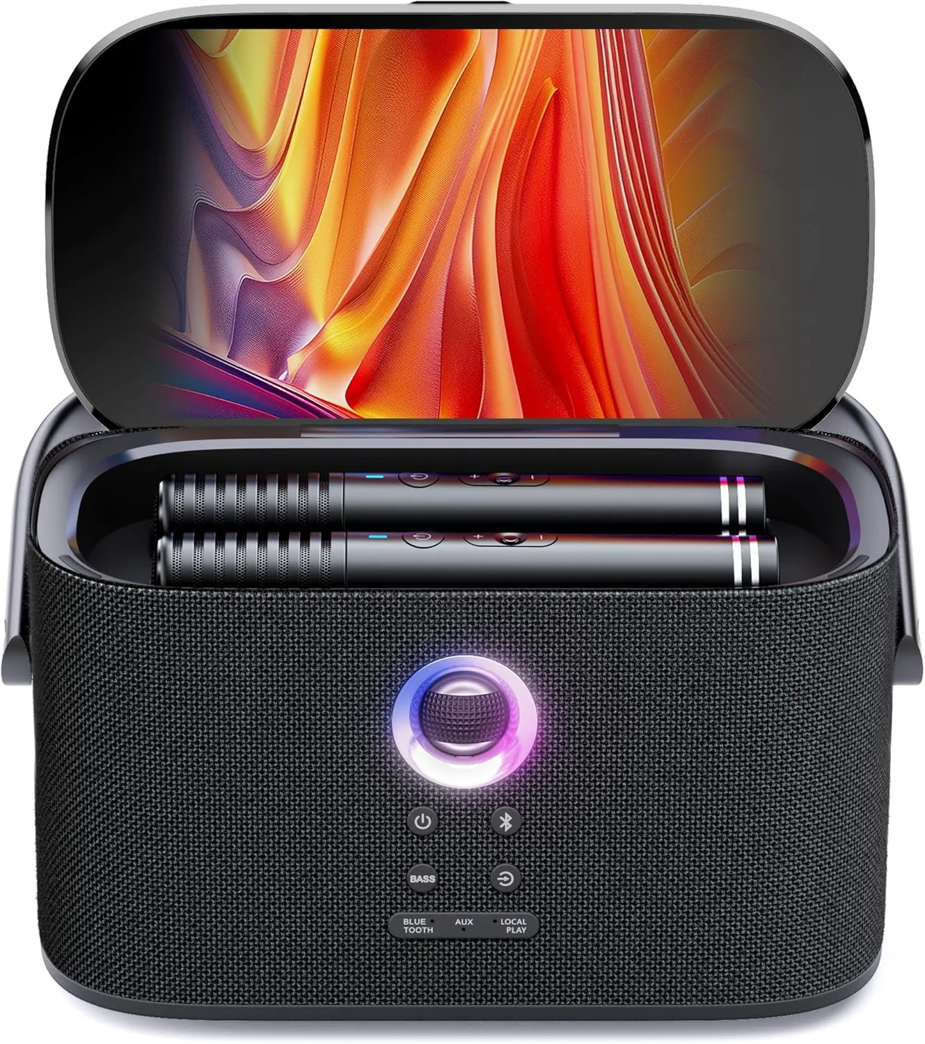 Karaoke Bluetooth con micrófonos inalámbricos